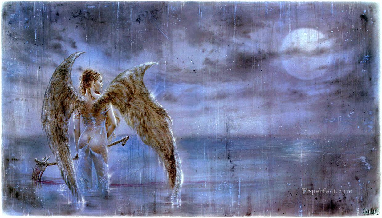 写真からの堕天使のヌード油絵
